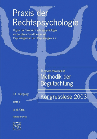 Praxis der Rechtspsychologie 1/2004